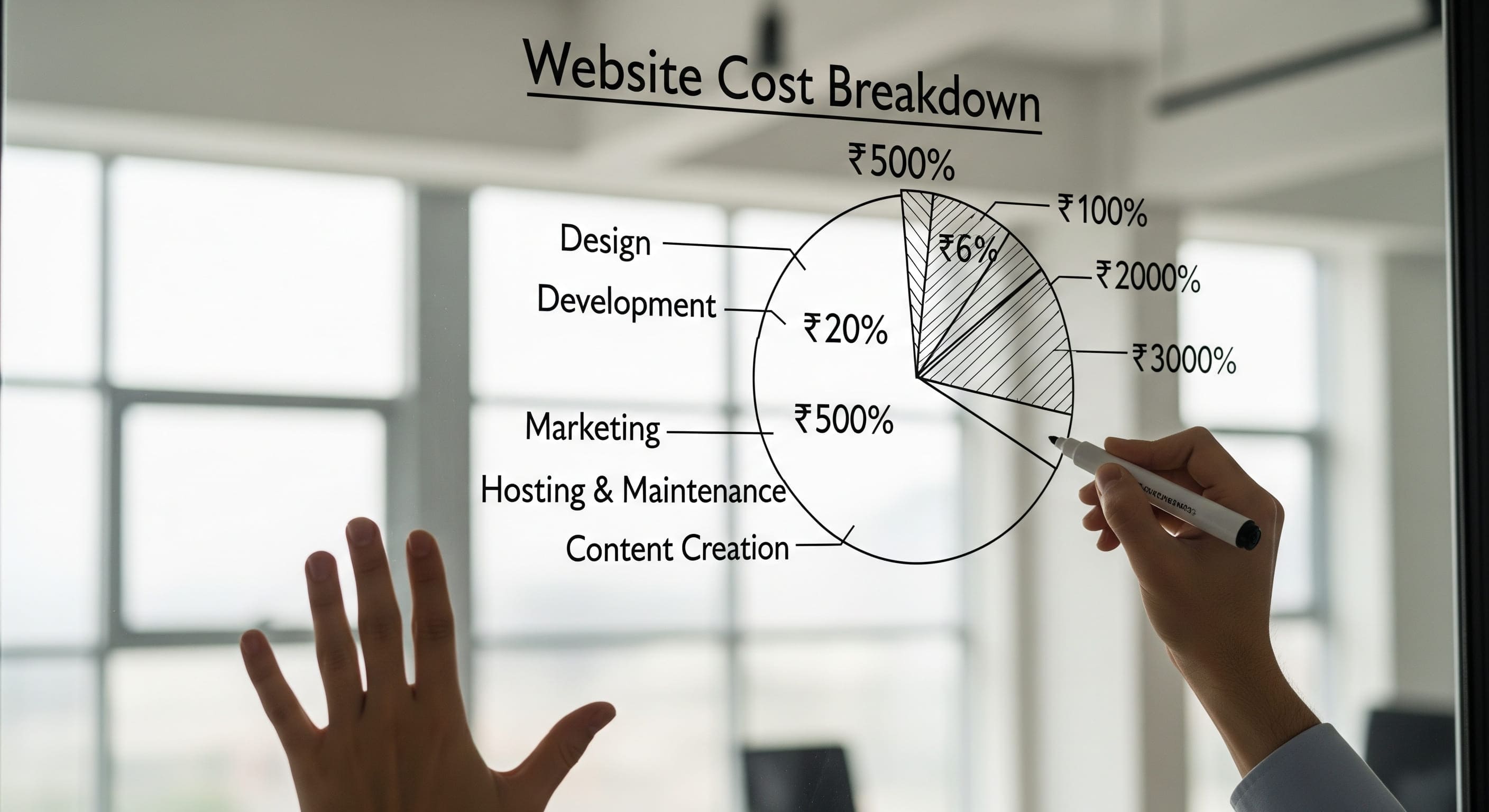 A person planning a website budget in an Indian context.