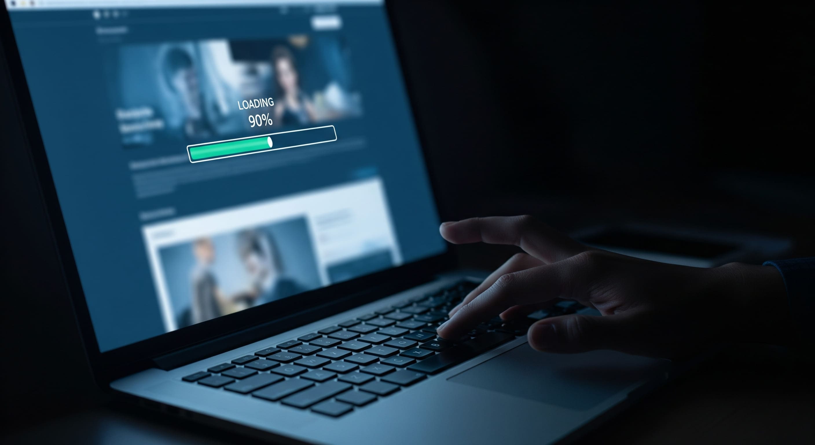 A website loading bar showing the importance of speed for user experience