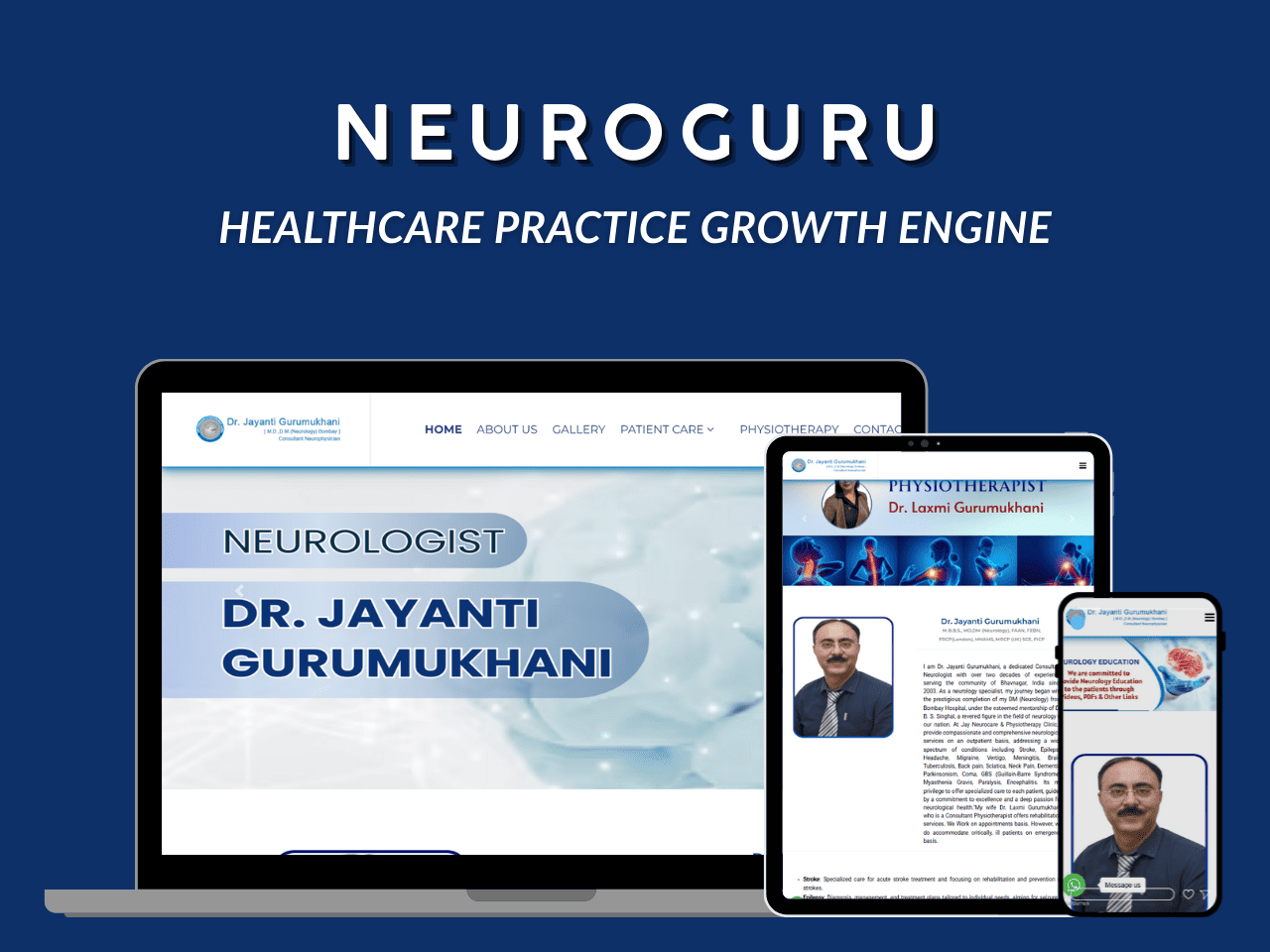 Professional healthcare website and marketing platform for NeuroGuru practice.