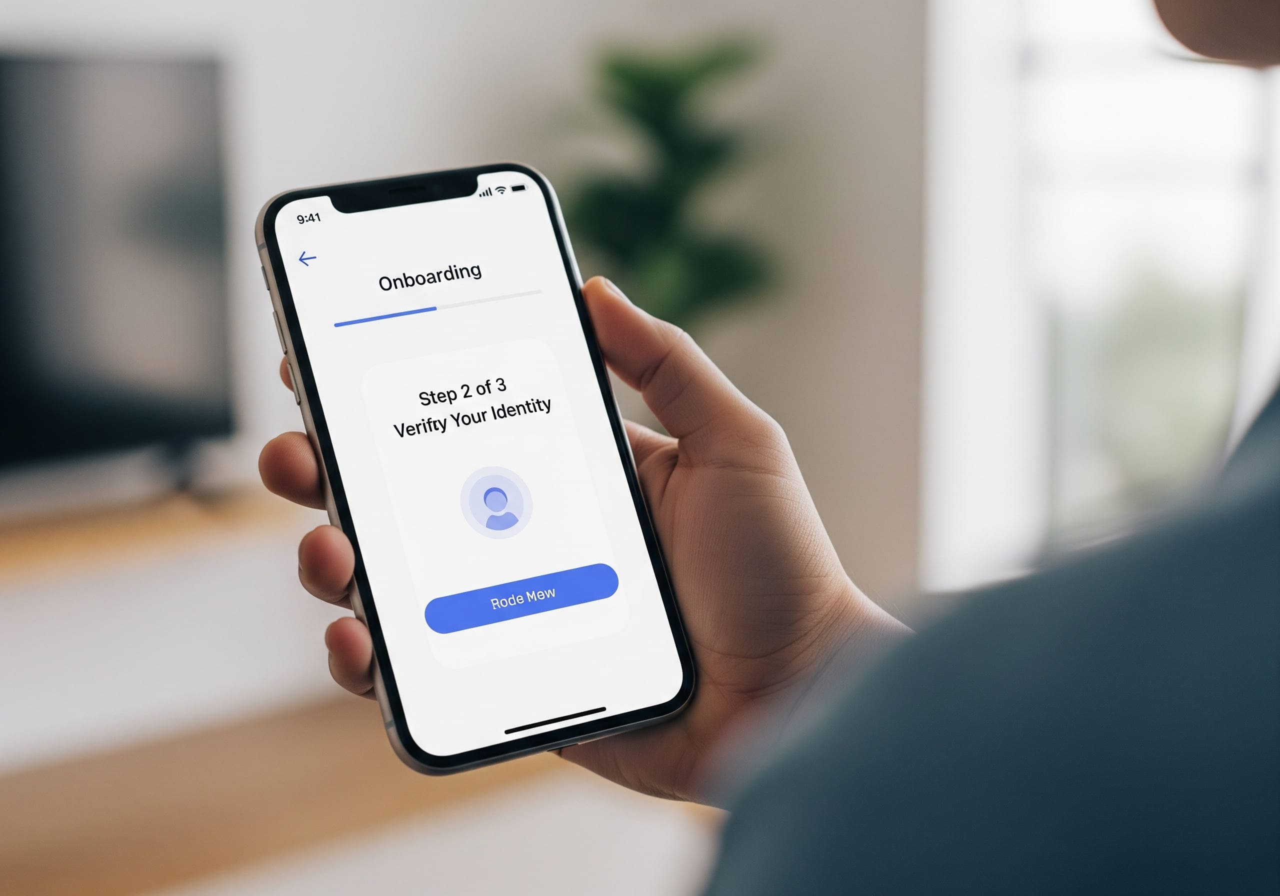 A seamless digital onboarding journey on a mobile phone, designed by Acadify Solution.