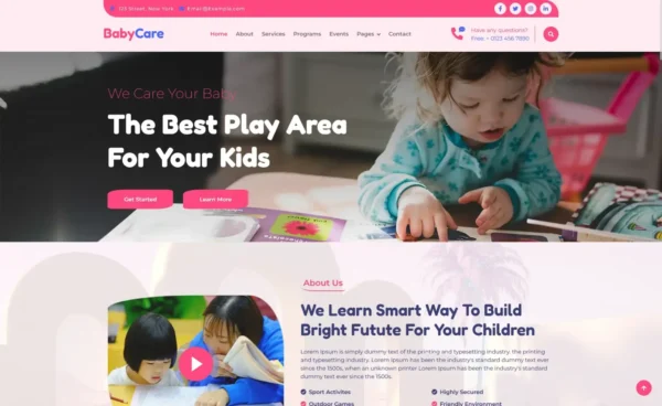 BabyCare – Bootstrap 5 Educational Website Template