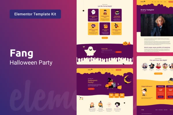 Fangg — Halloween Party Elementor Template Kit