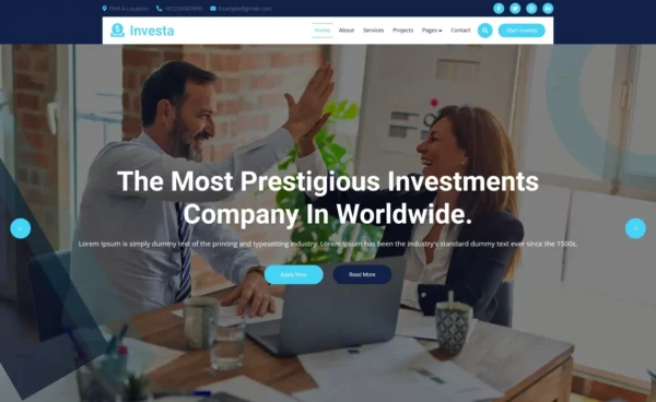 Investa - Business and Corporate Website Template