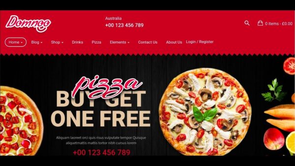 Domnooo - Pizza & Restaurant WordPress Theme